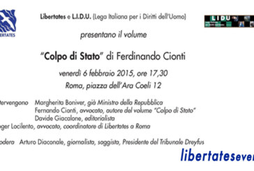 Presentazione del volume “Colpo di Stato” di Ferdinando Cionti a Roma