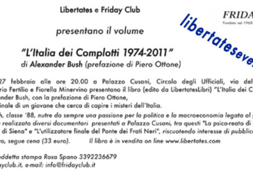 Presentazione Libro “L’Italia dei Complotti 1974-2011” di Alexander Bush