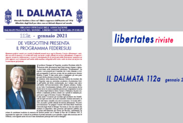 È uscito il numero 112a de “Il Dalmata” digitale relativo la mese di gennaio 2021
