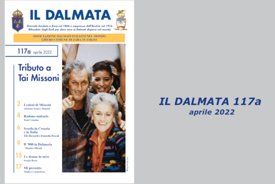 È uscito il numero 117a de “Il Dalmata” digitale – Aprile 2022