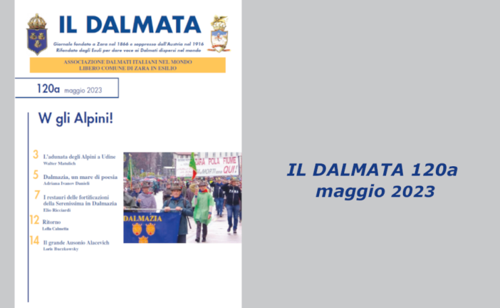 È uscito il numero 120a de “Il Dalmata” digitale – Maggio 2023