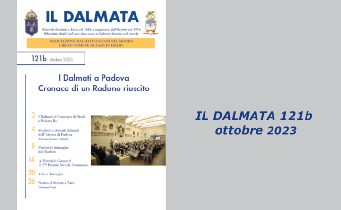 È uscito il numero 121b de “Il Dalmata” digitale – Ottobre 2023
